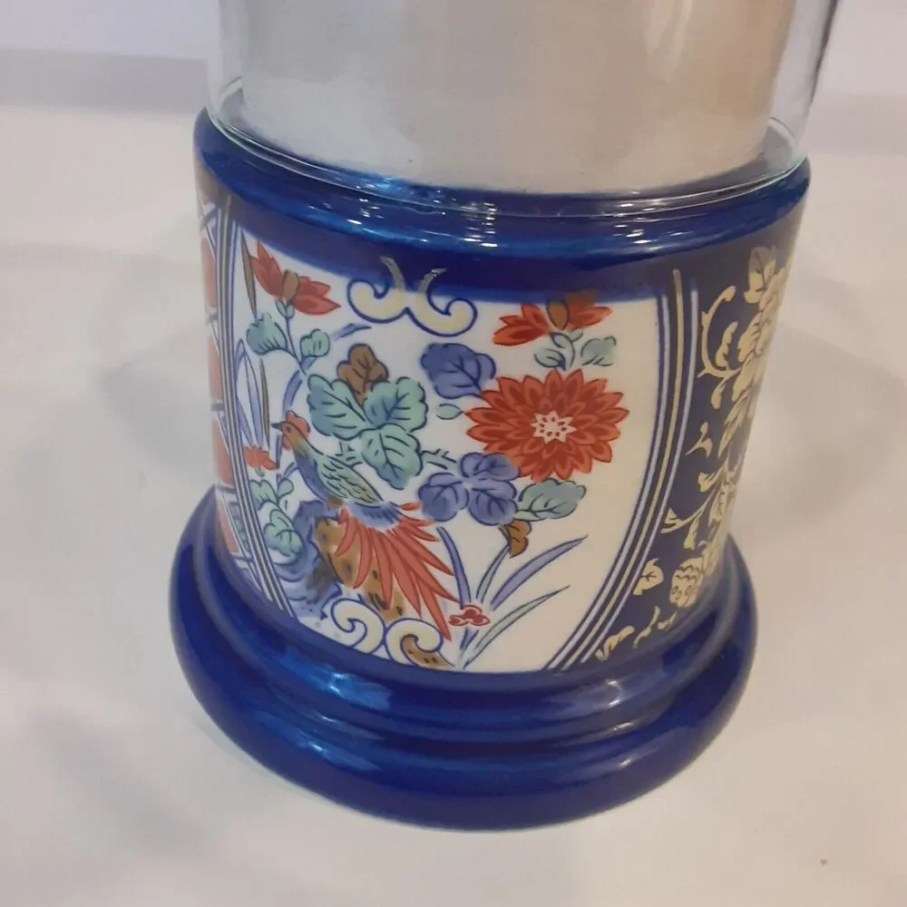 Vintage Hurricane Lamp Gailstyn-Sutton 1982 Chinoiserie Candle Timeless 10.5